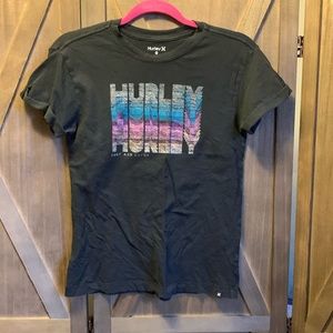 Hurley Black Logo Tshirt XS